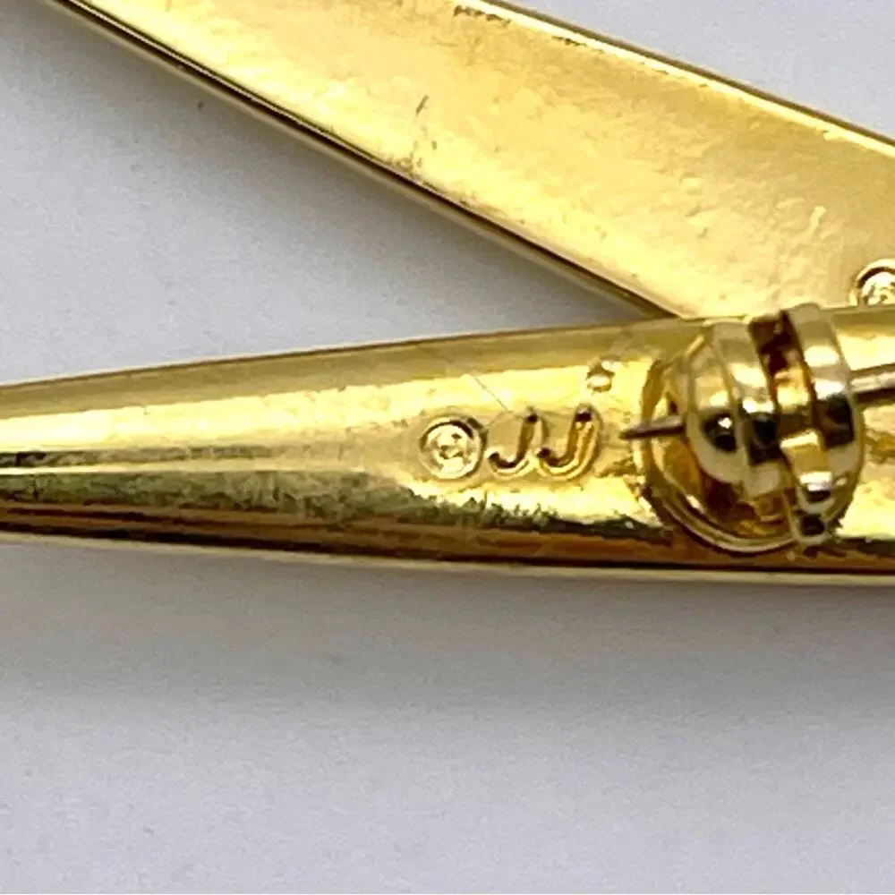 Vintage JJ Jonette Scissor Brooch Pin + Multi-Scissor Cluster Brooch - Set of 2